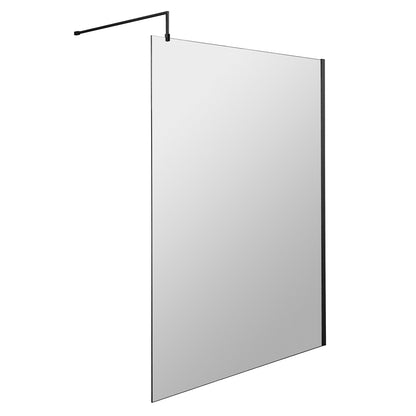 Fairford 1200mm Matt Black 8mm Wetroom Screen - 1850mm High