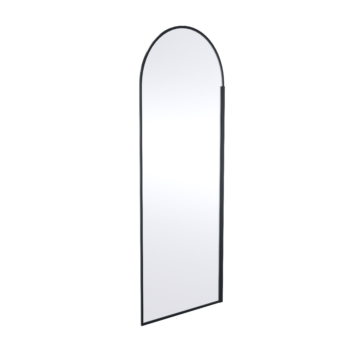 Fairford 800mm Matt Black Arched 8mm Wetroom Screen - 1950mm High