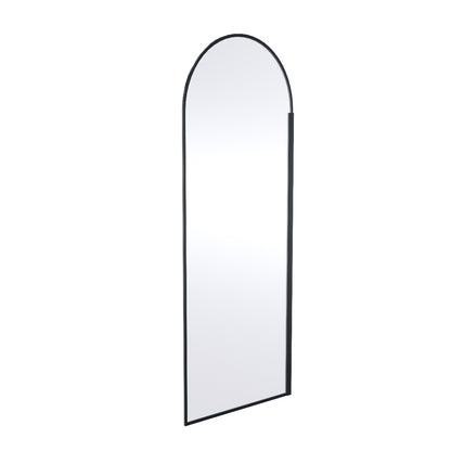 Fairford 800mm Matt Black Arched 8mm Wetroom Screen - 1950mm High