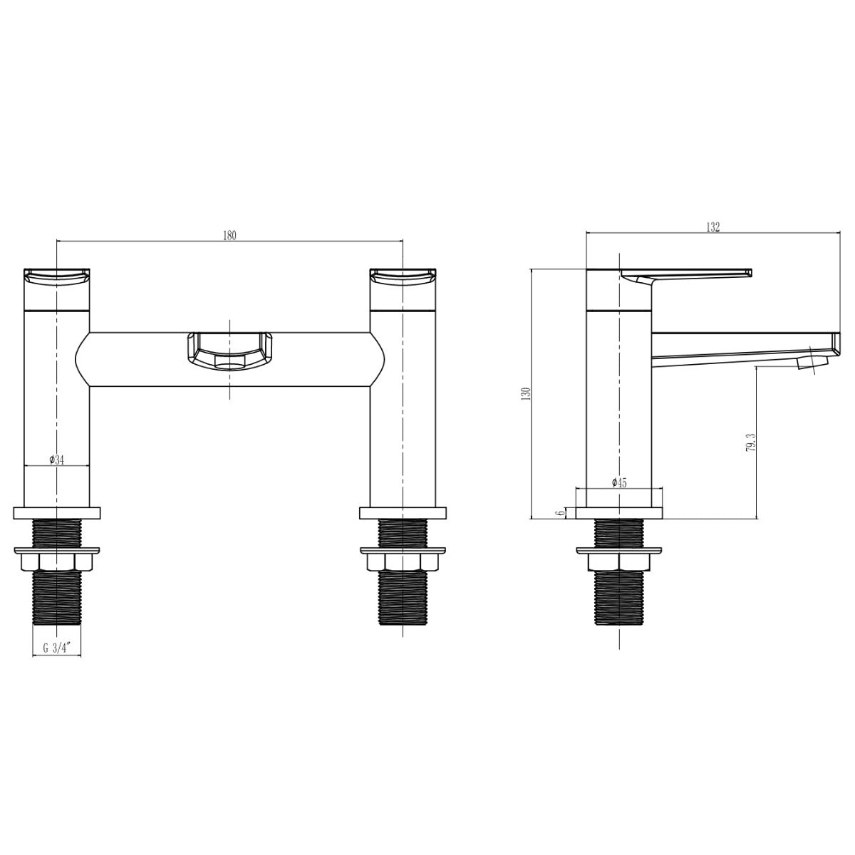 Rivato Piave Bath Filler
