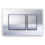 Fluidmaster Gloss Chrome Flush Plate, Square Button