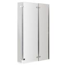 Fairford 6mm L Shaped Shower Bath Screen Double Hinged