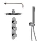 Fairford Element 5 Concealed Shower Kit with Handset and Wall Mounted Rain Head, Chrome