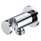 Fairford Element Round Outlet Elbow and Bracket, Chrome
