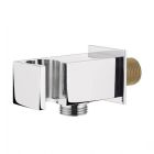 Fairford Una Square Outlet Elbow and Bracket, Chrome