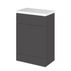 Fairford Union 600mm Full Depth Gloss Grey WC Unit with Top