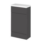 Fairford Union 500mm Slimline Gloss Grey WC Unit with Top