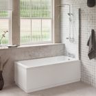 Fairford Dunsford Bath Pack with Bath and Radius Screen, Tap, Shower and Panel