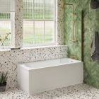 Fairford Novus Bath Pack with Bath and Brushed Brass Screen, Tap, Shower and Panel