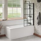 Fairford Novus Bath Pack with Bath and Matt Black Framed Screen, Tap, Shower and Panel