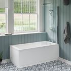 Rivato Florence Bath Pack with Bath, Rectangular Bath Screen, Tap, Shower and Panel