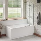 Rivato Florence Bath Pack with Bath, 5mm Hinged Bath Screen, Tap, Shower and Panel