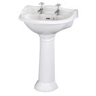 Fairford Winchester Pro 500mm 2 Tap Hole Basin and Pedestal