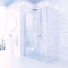 Fairford Halo8 8mm Shower Enclosure Side Panel, for Hinged Doors