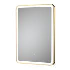 Fairford 700 x 500mm Storm Brushed Brass Framed Mirror with Touch Sensor