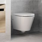 Britton Bathrooms Sphere Rimless Wall Hung WC including seat