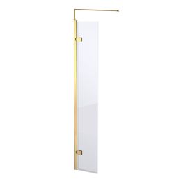Fairford Brushed Brass 300mm Hinged Return Screen