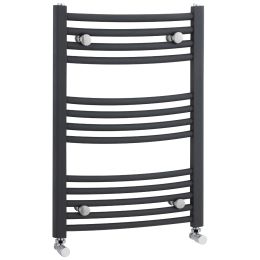 Fairford Curved 700 x 500mm Anthracite Ladder Towel Rail