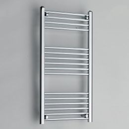 Fairford 500mm Wide Straight Chrome Electric Towel Rail - On/Off Control