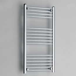 Fairford Straight 1000 x 500mm Chrome Electric Towel Rail - On/Off Control