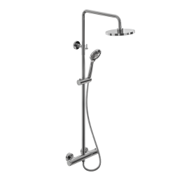 Fairford Element Exposed Round Shower Kit, Chrome