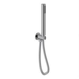 Fairford Element Round Handset with Outlet Elbow, Bracket and Hose, Chrome 