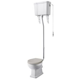 Fairford Hexam High Level Raised Cistern Toilet, no Seat