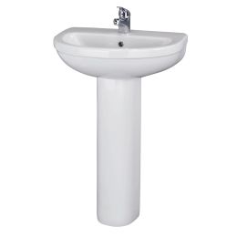 Fairford Hora 550mm 1TH Basin and Pedestal