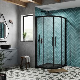 Black shower shop enclosure