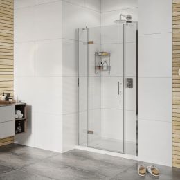 Fairford Pro 8 Frameless 8mm Hinged Shower Door with 2 Inline Panels
