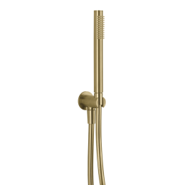 Crosswater 3ONE6 Wall Outlet, Handset and Hose Brushed Brass
