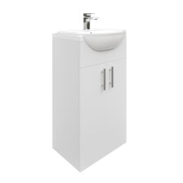 Fairford Connect 500mm Gloss White Vanity Unit - Excludes basin and worktop