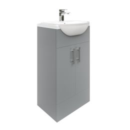 Fairford Connect 500mm Gloss Grey Vanity Unit - Excludes basin and worktop