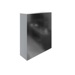 Fairford Connect 600mm Gloss Grey Mirror Unit, 2 Door