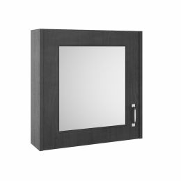 Single Door Mirror Unit Dark Grey