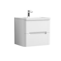 Fairford Rox 600mm Satin White Wall Hung Vanity Unit