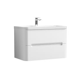 Fairford Rox 800mm Satin White Wall Hung Vanity Unit
