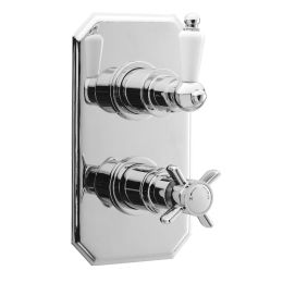 Fairford Bolsover Concealed Twin Shower Valve, 1 Outlet