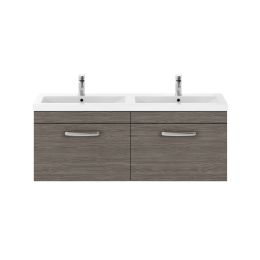 Fairford Carnation 1200mm Grey Avola Wall Hung 2 Drawer Double Vanity Unit