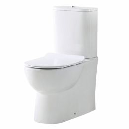 Fairford Palio Rimless Close Coupled Toilet with Slim Soft Close Seat