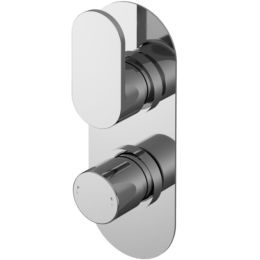 Nuie Arvan 2 Outlet Thermostatic Shower Valve With Diverter Chrome