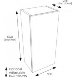 Fairford Select Traditional Door 300mm Supermatt Indigo Slim Base Unit with 1 Door