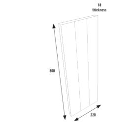 Fairford Select Traditional Door Supermatt Indigo Slim Base Unit End Panel