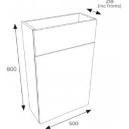 Fairford Select Modern Door 500mm Supermatt Stone Grey Slab Slim WC Unit