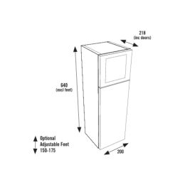 Fairford Select 200mm Dark Grey Slim Toilet Roll Cabinet