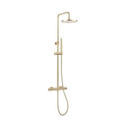 Crosswater Central Multifunction Thermostatic Shower Kit Brushed Brass
