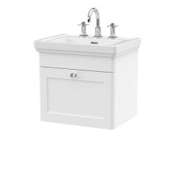 Fairford Laurel 2.0 500mm Wall Hung Vanity Unit - 3 Tap Hole