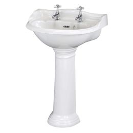 Fairford Winchester Pro 600mm 2 Tap Hole Basin and Pedestal