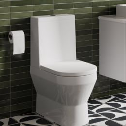 Curve2 rimless back to wall close coupled WC including soft close seat