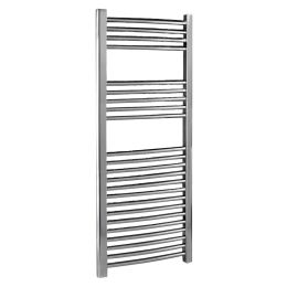 Fairford 600mm Wide Curved Chrome Towel Rail - Various Heights